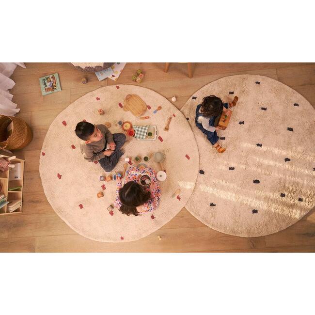 Dotted Washable Organic Cotton Rug, Ebony - Rugs - 3