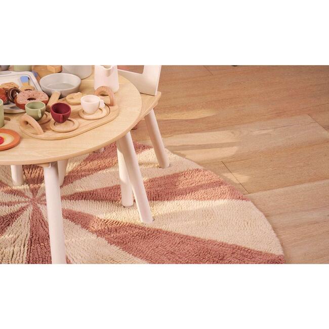 Beach Ball Washable Round Wool Rug, Pink - Rugs - 3