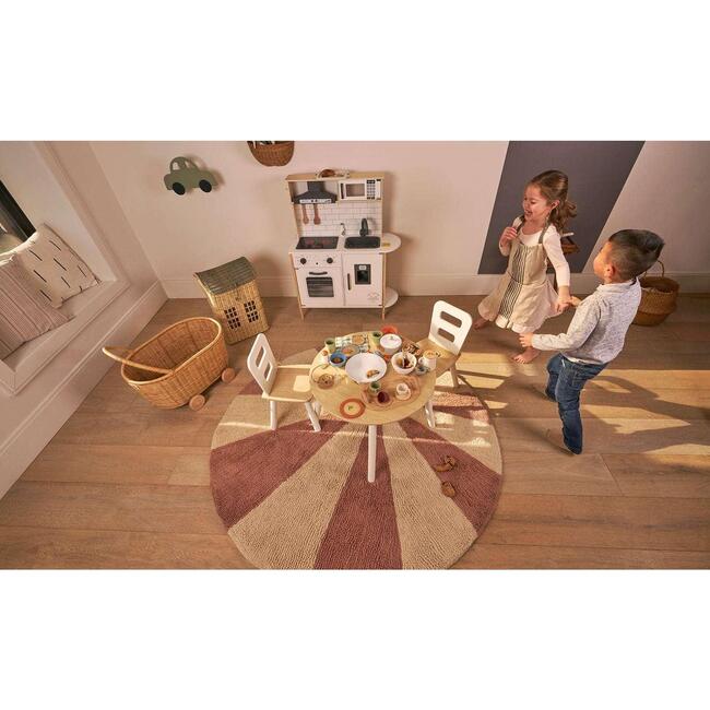 Beach Ball Washable Round Wool Rug, Pink - Rugs - 5