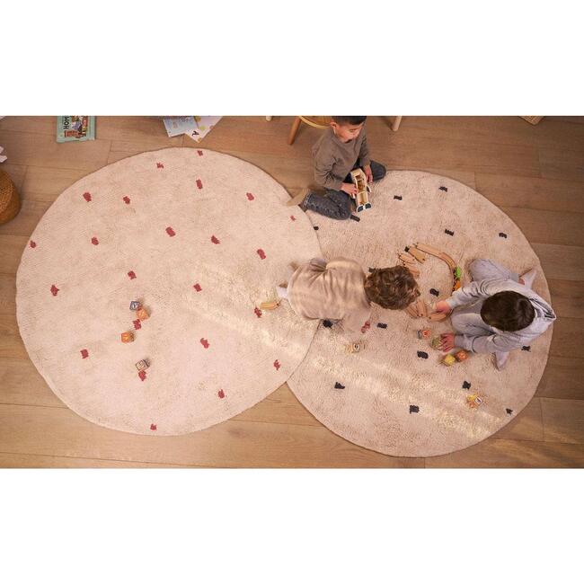 Dotted Washable Organic Cotton Rug, Rust - Rugs - 5