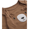 Ribbed Bear Face Long Sleeve Bodysuit - Onesies - 2