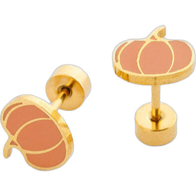 Pumpkin Stud Earrings, Orange