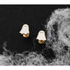 Ghost Stud Earrings, White - Earrings - 3