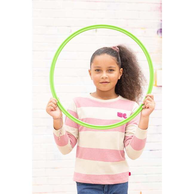 Recycled Cotton Rugby Stripe T-Shirt, Pink
