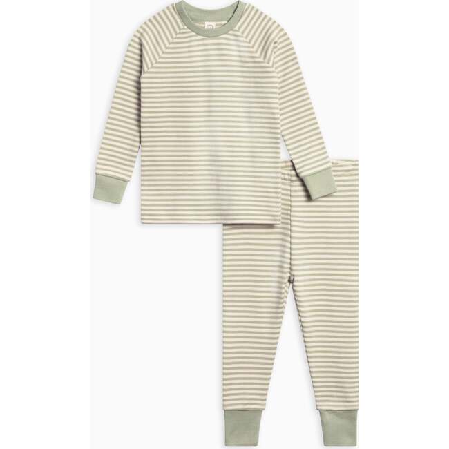 2-Piece Long Sleeve Jammie Set Mint Stripe