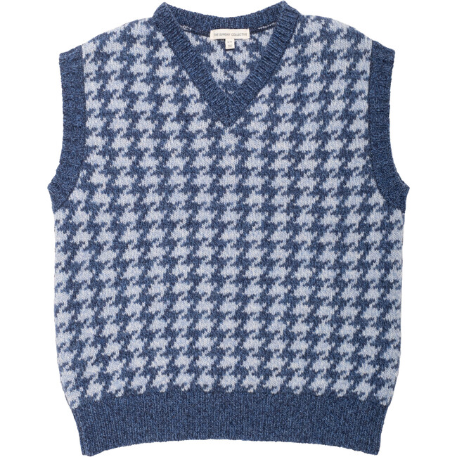 Wool Yearbook Vest in Houndstooth