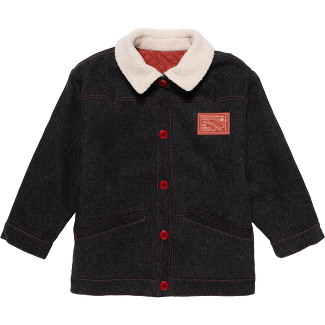 Reversible Denim Jacket in Washed Black