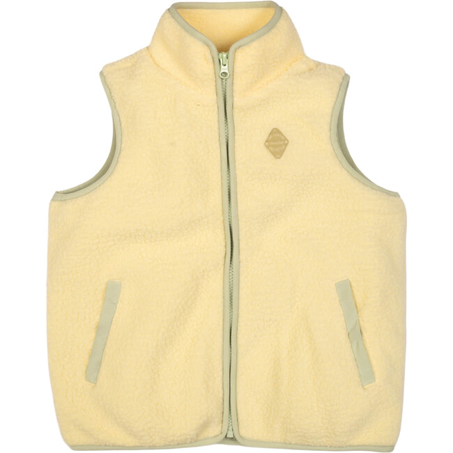 Polar Fleece Vest in Pale Yellow