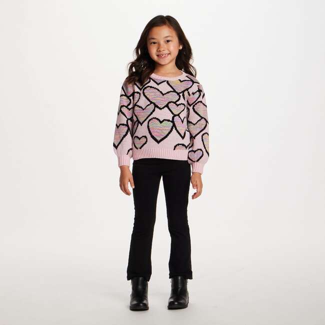Kids Sweater & Legging Set, Pink Hearts - Mixed Apparel Set - 2