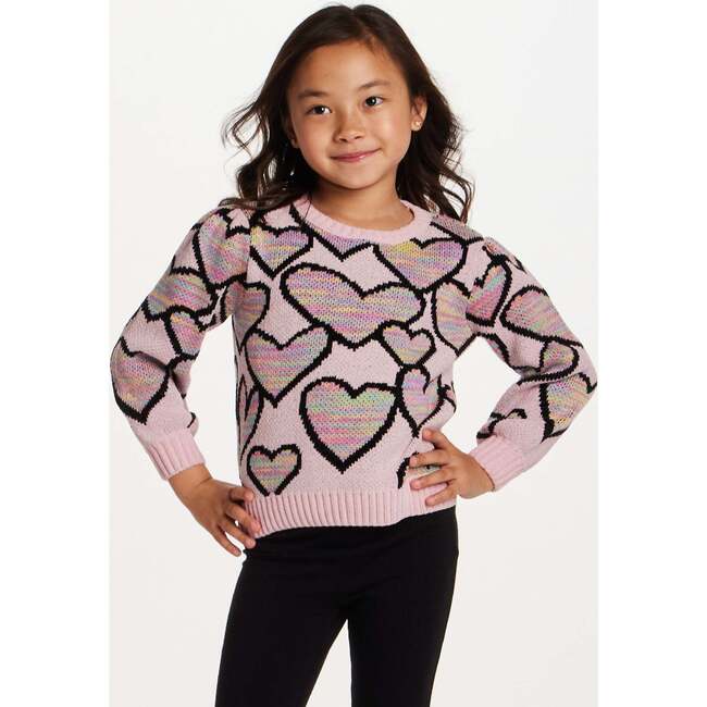 Kids Sweater & Legging Set, Pink Hearts - Mixed Apparel Set - 3