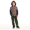 Kids Twofer Hoodie, Brown Plaid - Sweatshirts - 3