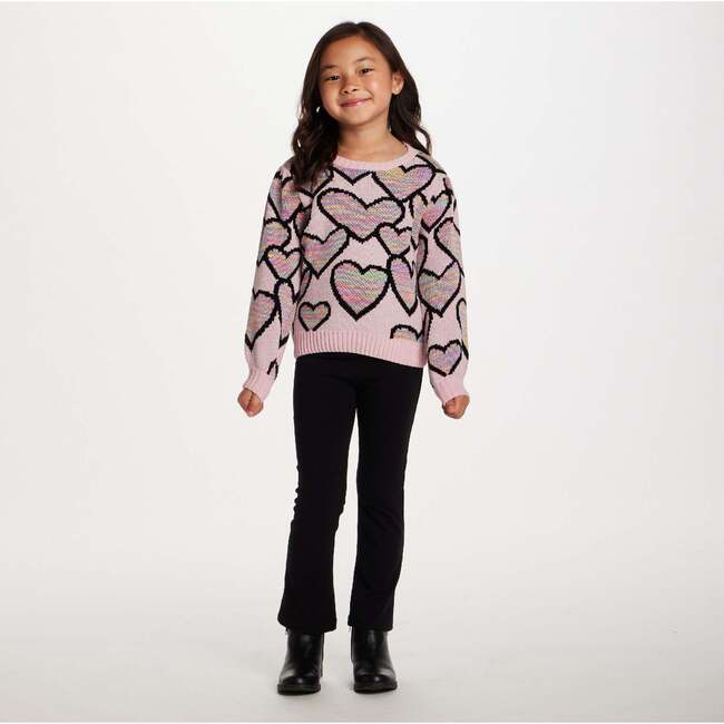 Kids Sweater & Legging Set, Pink Hearts - Mixed Apparel Set - 4