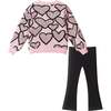 Kids Sweater & Legging Set, Pink Hearts - Mixed Apparel Set - 5