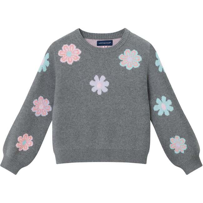 Kids Sweater & Legging Set, Charcoal Floral - Mixed Apparel Set - 4
