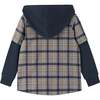 Kids Twofer Hoodie, Brown Plaid - Sweatshirts - 5