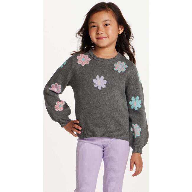 Kids Sweater & Legging Set, Charcoal Floral - Mixed Apparel Set - 5