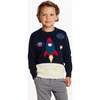 Kids Pullover Sweater, Navy - Sweaters - 2