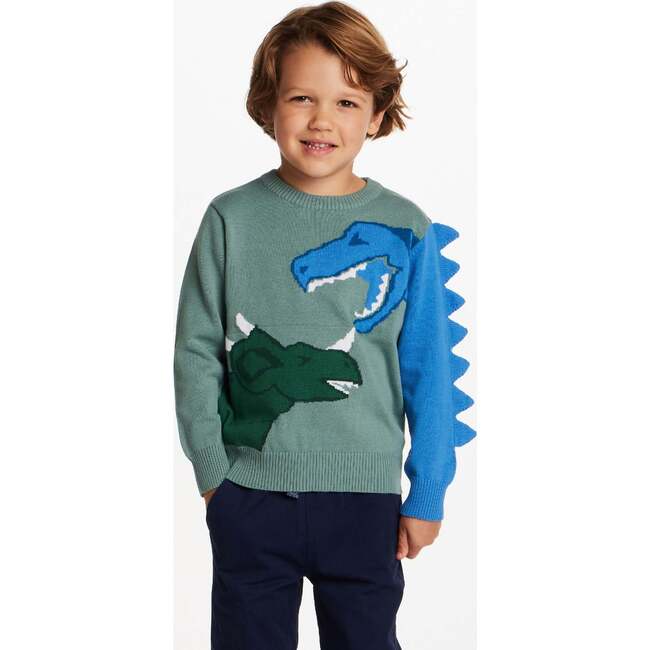 Kids Pullover Sweater, Light Green - Sweaters - 2