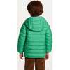 Kids Reversible Puffer Jacket, Green Bear - Jackets - 5