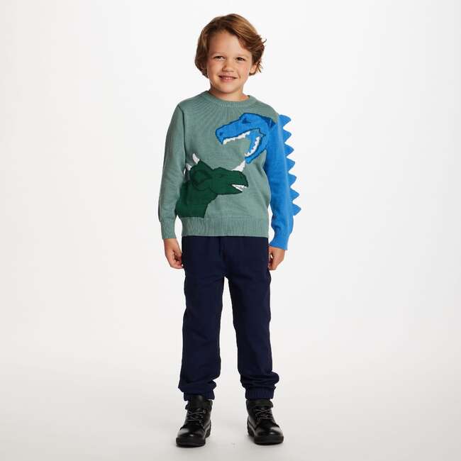 Kids Pullover Sweater, Light Green - Sweaters - 3
