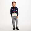 Kids Pullover Sweater, Navy - Sweaters - 4
