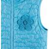 Kids Quilted Vest, Aqua Floral - Vests - 5
