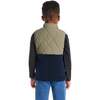 Kids Mixed Media Sherpa Vest, Green - Vests - 3