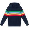 Kids Hooded Sweater, Multi Striped - Sweaters - 1 - thumbnail