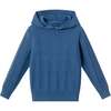 Kids Hooded Sweater, Blue Checkered - Sweaters - 1 - thumbnail