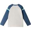 Kids Long Sleeve Raglan Color Blocked Alphabet Tee, Grey Alphabet - T-Shirts - 4