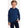 Kids Hooded Sweater, Blue Checkered - Sweaters - 2