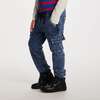Kids Knit Jogger W/ Cargo Pockets, Blue Denim - Pants - 3