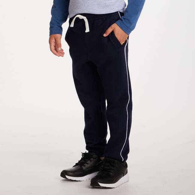 Kids Knit Denim Jogger, Navy - Pants - 3