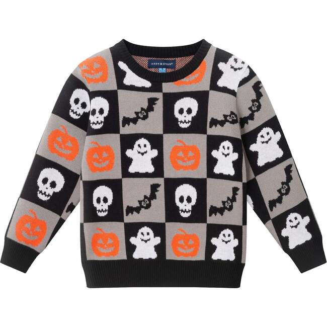 Kids Graphic Sweater, Spooky Sqaures