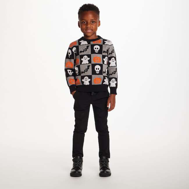 Kids Graphic Sweater, Spooky Sqaures - Sweaters - 2