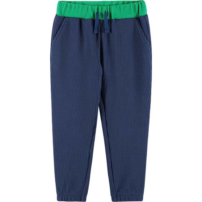 Kids Hooded Lounge Set, Navy Waffle - Mixed Apparel Set - 6