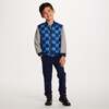 Kids French Terry Sleeve Bomber, Buffalo Check - Jackets - 4