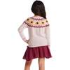 Kids Fair Isle Sweater & Woven Skirt Set| Sunflowers - Mixed Apparel Set - 4
