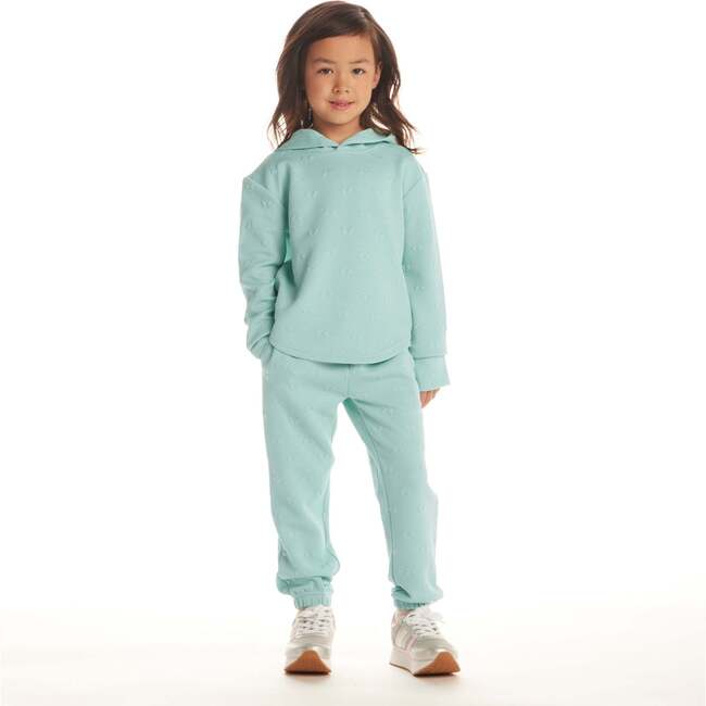 Kids Embossed Lounge Set, Aqua Bows - Mixed Apparel Set - 2
