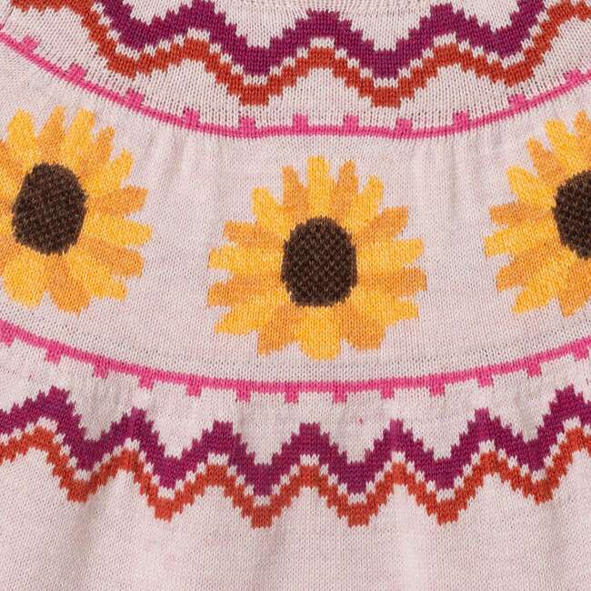 Kids Fair Isle Sweater & Woven Skirt Set| Sunflowers - Mixed Apparel Set - 6