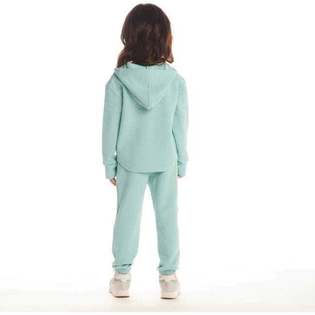 Kids Embossed Lounge Set, Aqua Bows - Mixed Apparel Set - 3
