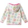 Kids Floral Plush Hoodie, White - Sweatshirts - 5