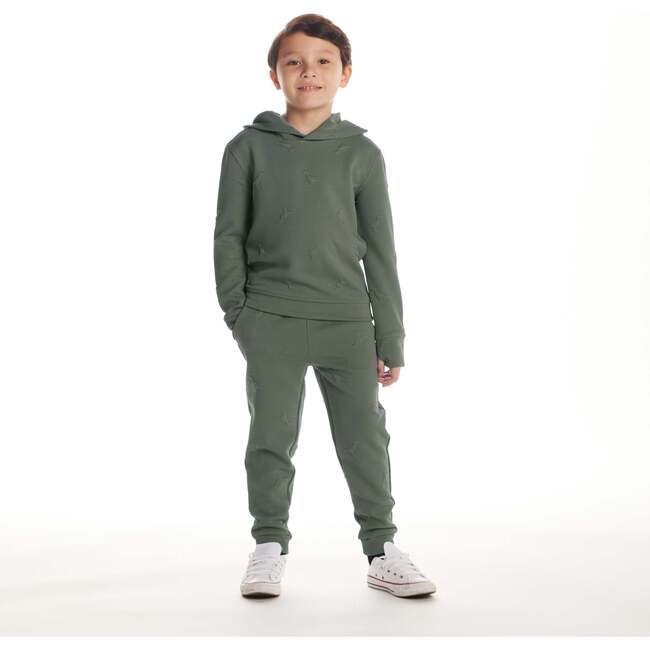 Kids Embossed Lounge Set, Green Dino - Mixed Apparel Set - 2