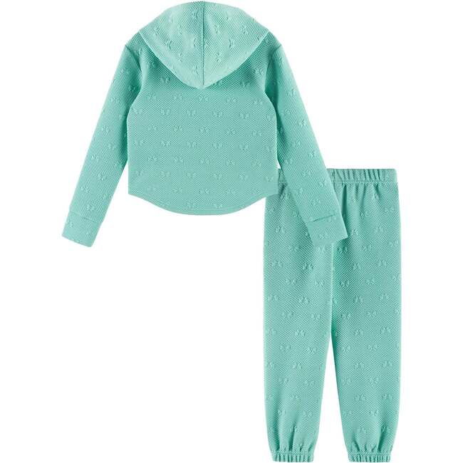 Kids Embossed Lounge Set, Aqua Bows - Mixed Apparel Set - 4