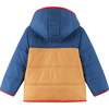 Kids Colorblock Puffer Jacket, Navy & Gold - Jackets - 5