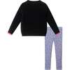 Kids Chenille Sweater & Legging Set, Smiles & Flowers - Mixed Apparel Set - 4