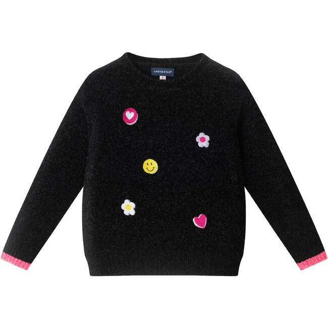 Kids Chenille Sweater & Legging Set, Smiles & Flowers - Mixed Apparel Set - 5
