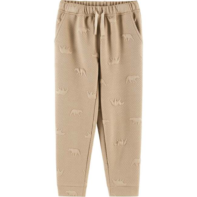 Kids Embossed Lounge Set, Taupe Bear - Mixed Apparel Set - 7