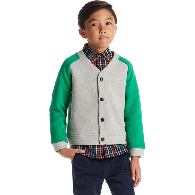 Kids Buttondown & Twill Pant Set, Grey Cardigan - Mixed Apparel Set - 3