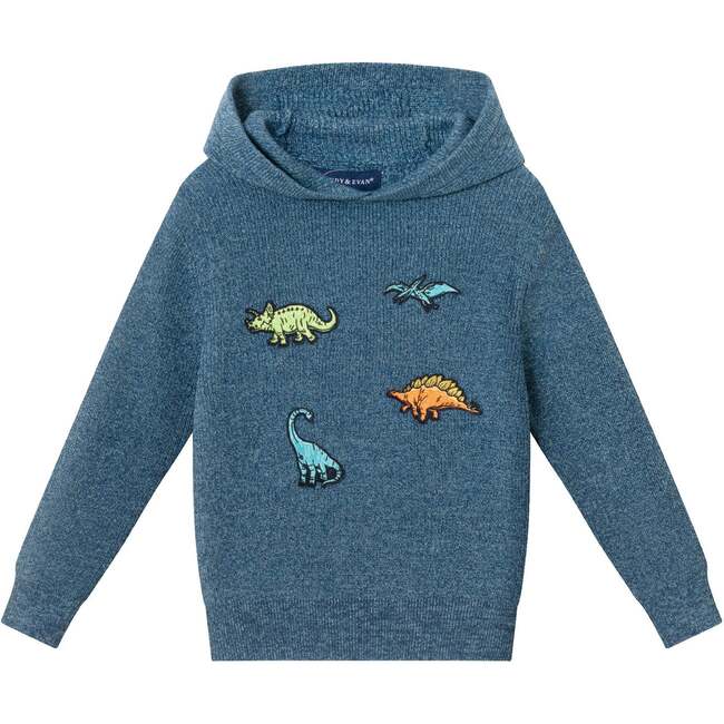 Kids Boys Hooded Sweater, Navy Blue